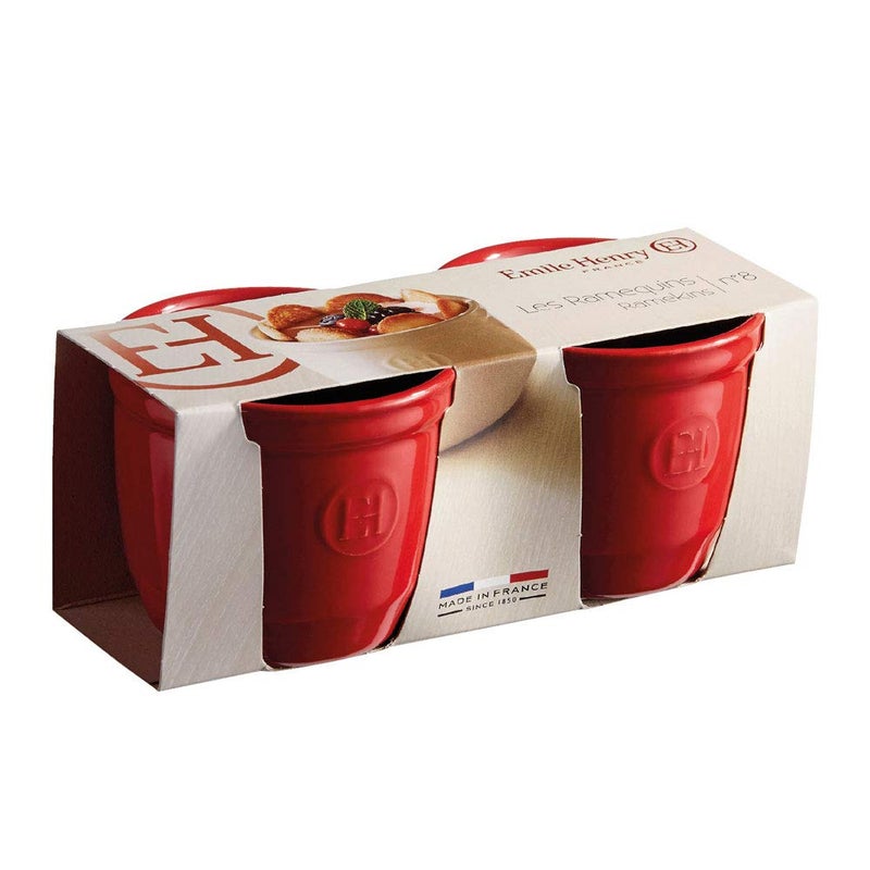 Emile Henry Made in France 6.75 oz Ramekin (Set of 2), 3.25" by 2.75", Burgundy Red - Image 2